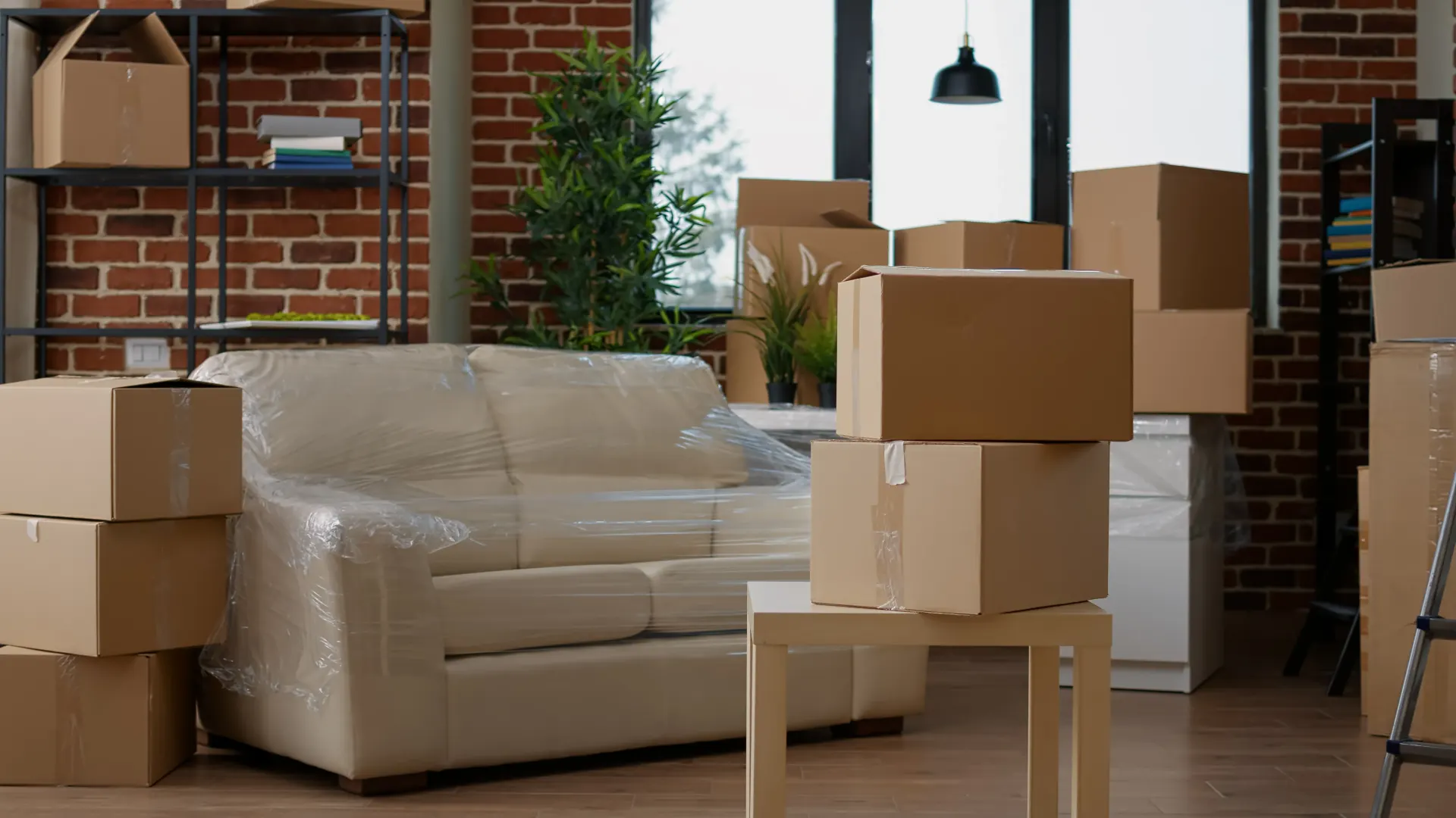Vivienda durante la retirada de muebles y enseres
